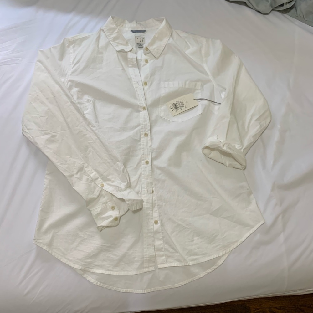 A New Day (Target) Fresh White LS ButtonDown Shirt